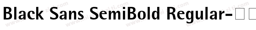 Black Sans SemiBold Regular字体转换
